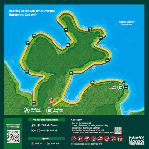 The Mandai Boardwalk map