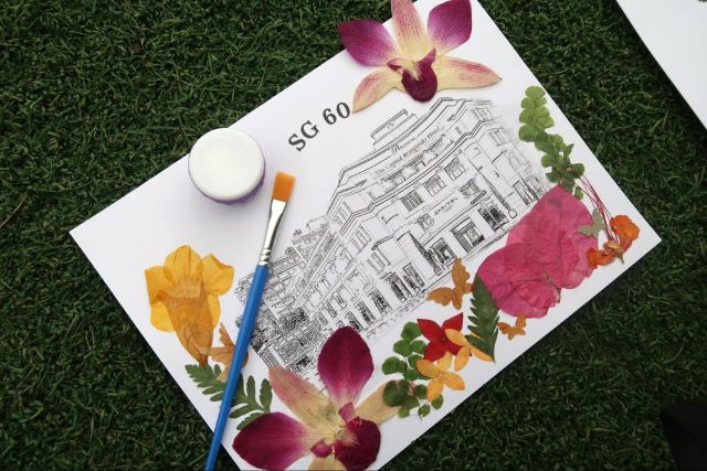 Capitol Singapore and CHIJMES Pressed Flower Art Workshops