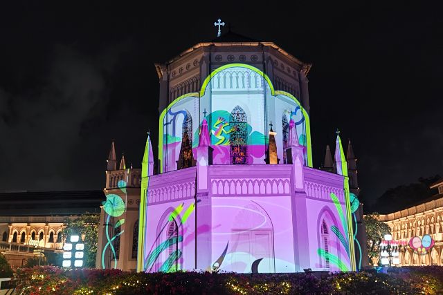 SNF Chijmes Light Projection Show