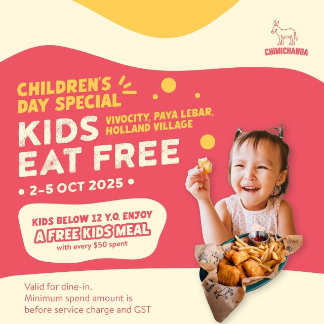 Chimichanga Childrens day Kids Eat Free