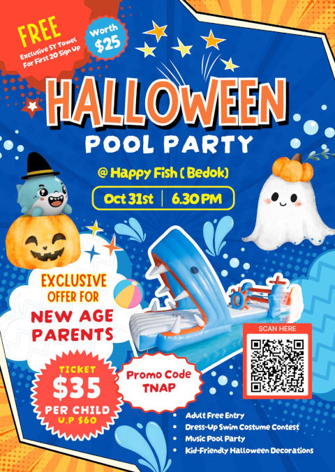 Start Young Halloween Pool Party