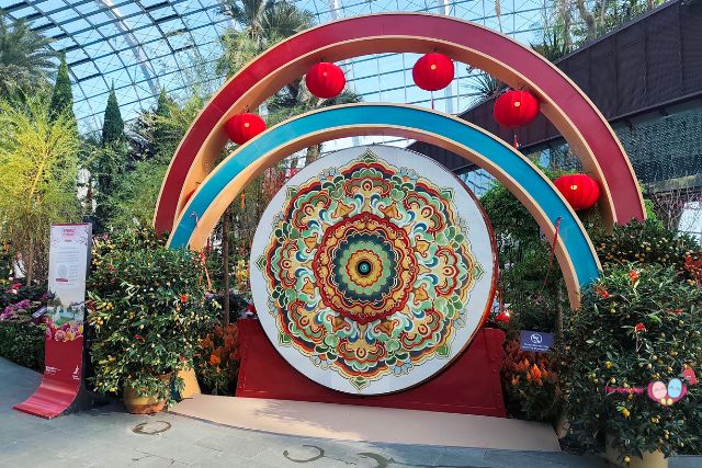 Blooming Drum of Spring Flower Dome