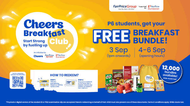 Free Cheers Breakfast Club bundles for our PSLE Students Free Cheers Breakfast Club bundles for our PSLE Students