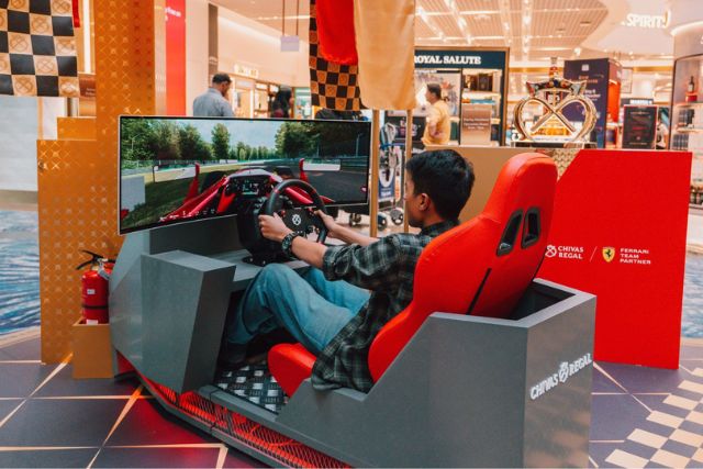 Changi 1st Chivas Regal 16 Charles Leclerc Limited Edition racing simulator