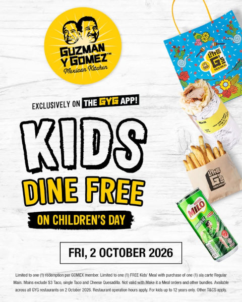 Guzman Y Gomez Children Day Kids Dine Free