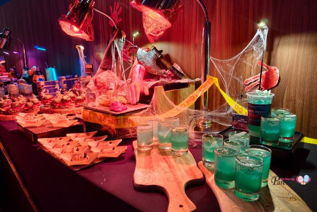 Into the Glowcean snacks and specialty drinks