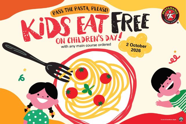 Pastamania Kids Eat Free Children's Day