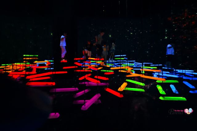 Future World Aerial Climbing through a Flock of Colored Birds