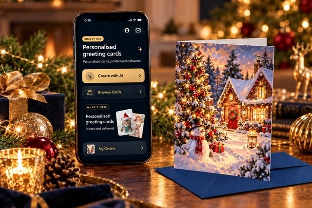 Simply Say Christmas Cards Printed