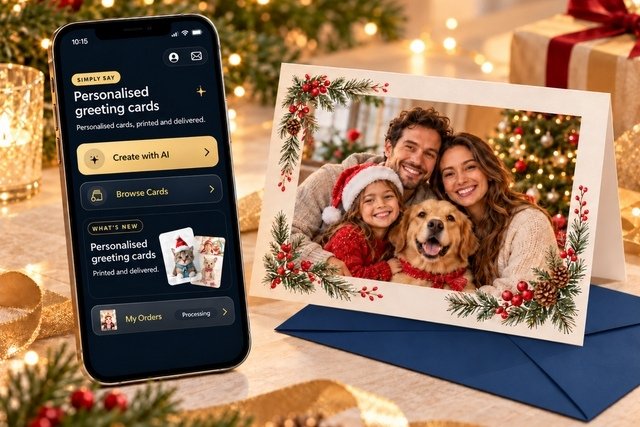 Simply Say: Personalised printed Christmas cards, created with your photos and words Simply Say: Personalised printed Christmas cards, created with your photos and words